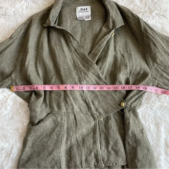 Flax Olive Green Women's Top - Picture 7 of 10